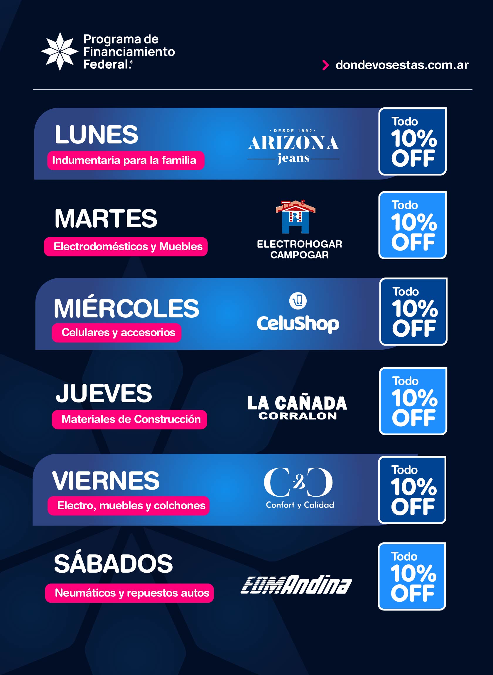 10%OFF EN TU RUBRO FAVORITO!